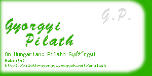 gyorgyi pilath business card